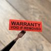 "WARRANTY VOID IF REMOVED" NON VOID Security Sticker 45x15 mm, Red