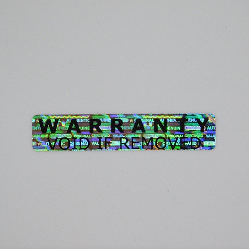 "WARRANTY VOID IF REMOVED" 50x10 mm hologram matrica