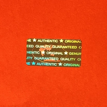 "AUTHENTIC/ORIGINAL/GUARANTEED/QUALITY" Hologramm-Aufkleber 20x10 mm (112 Stück)