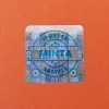 Original/Genuine 20×20 mm hologram matrica kék EGYEDI nyomtatással