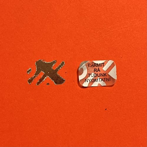 VOID nyomot hagyó biztonsági matrica 15x10 mm, matt ezüst