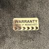 "WARRANTY VOID IF REMOVED" Sicherheitsaufkleber 30x15 mm, glänzend silber