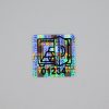 Original/Genuine 20×20 mm hologram sticker with custom black printing