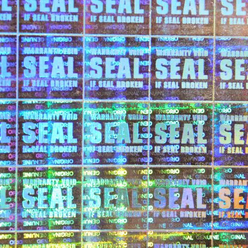 "SECURITY SEAL" destruktív hologram matrica 15x15 mm (96 db)