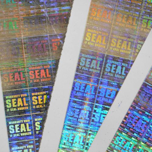 "SECURITY SEAL" destruktív hologram matrica 15x15 mm (96 db)