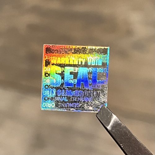 "SECURITY SEAL" destruktív hologram matrica 15x15 mm (96 db)