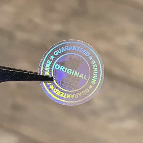 "ORIGINAL 2" Hologram Sticker 20 mm Circle, Transparent (49 pcs)