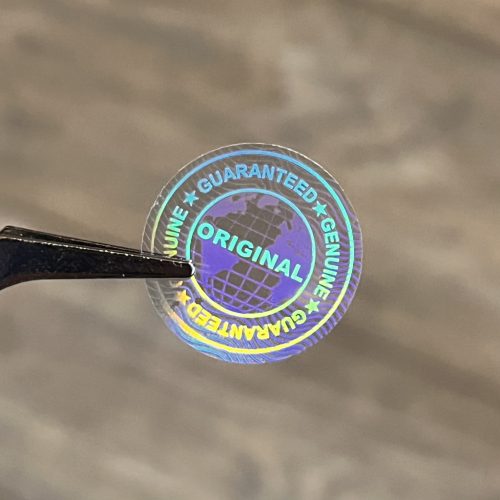 "ORIGINAL 2" Hologram Sticker 20 mm Circle, Transparent (49 pcs)