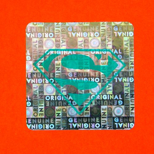 Original/Genuine 30×30 mm Hologram Sticker Green with CUSTOM Printing