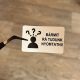 Destructive Security Sticker 50x32 mm, Black with CUSTOM Printing, White