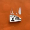 Destructive Security Sticker 50x32 mm, Black with CUSTOM Printing, White
