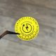 Weatherproof Polyester Electrical Safety Sticker for 2026-2031, 30mm Round, Yellow