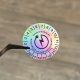 Hologramos Vinyl 6 Jahre (2026–2031) Elektrosicherheitsaufkleber 30 mm rund