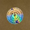 Hologramos vinyl 6 éves (2027-2032) villamosbiztonsági matrica 30 mm kör
