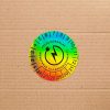 Hologramos Vinyl 6 Jahre (2026–2031) Elektrosicherheitsaufkleber 30 mm rund