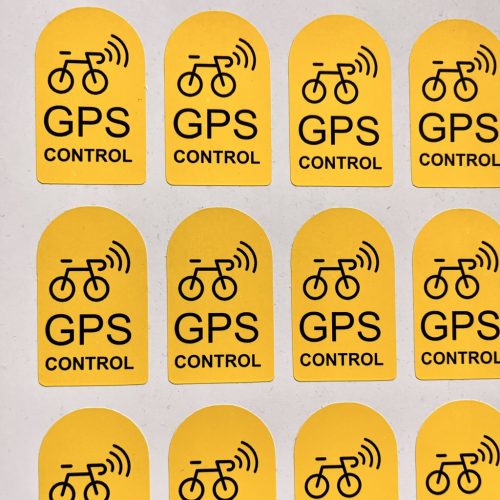 Időjárásálló poliészter matrica, sárga