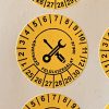 Időjárásálló poliészter matrica, sárga