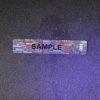 GVCO 50x10 mm Hologram Sticker Green with CUSTOM Printing